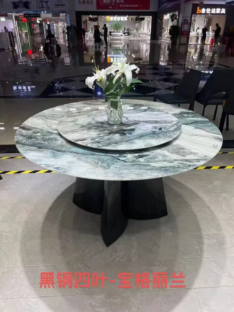 # Black Stainless Steel Four Leaf Bulgari Black 130 Round.webp