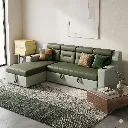 Roland Sofa Cum Bed With Lounger (corner sofa cum bed with storange lounger).webp