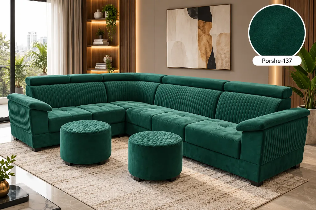 Emerald Sectional in a Modern Living Room.webp