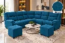 Teal Sectional Living Room with Taras-908 Fabric.webp
