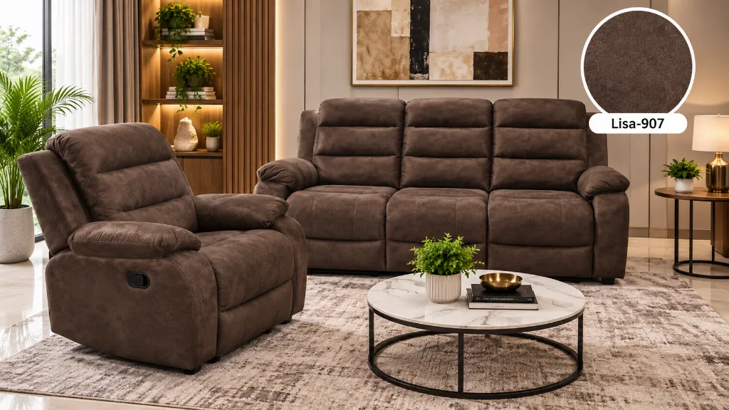 Lisa-907 Brown Reclining Sofa Set.webp