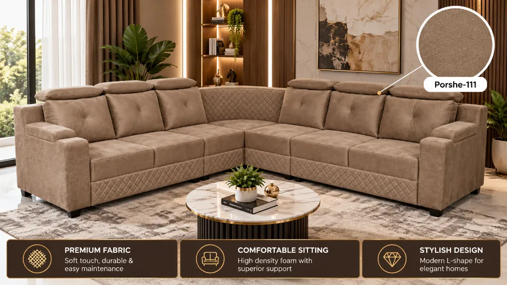 Porshe-111 Taupe Sectional Living Room.webp