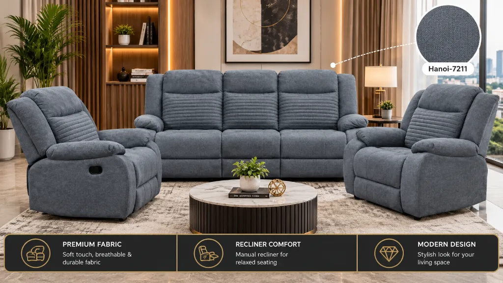 Grey-Blue Recliner Sofa Living Room Showcase.webp