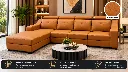 Luxury Caramel Leather Sectional Showcase.webp