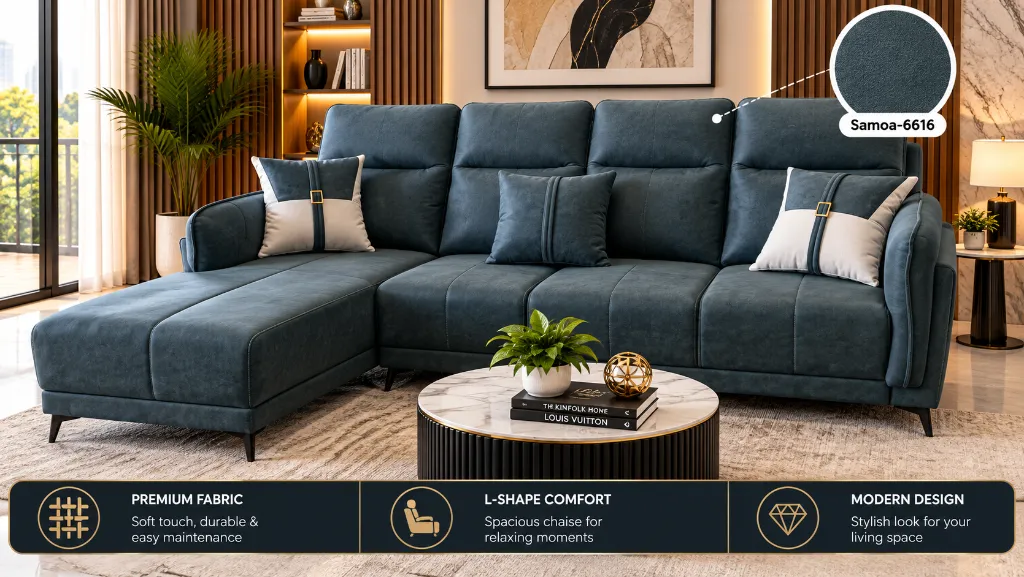 Teal L-Shaped Sectional Living Room.webp