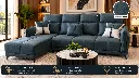 Teal L-Shaped Sectional Living Room.webp