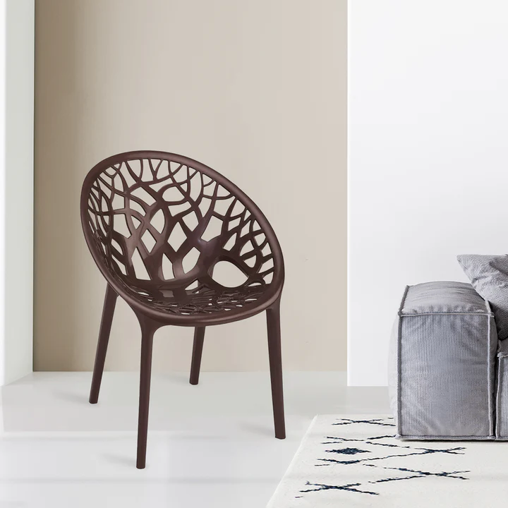 Nilkamal Crystal Chairs (Brown)