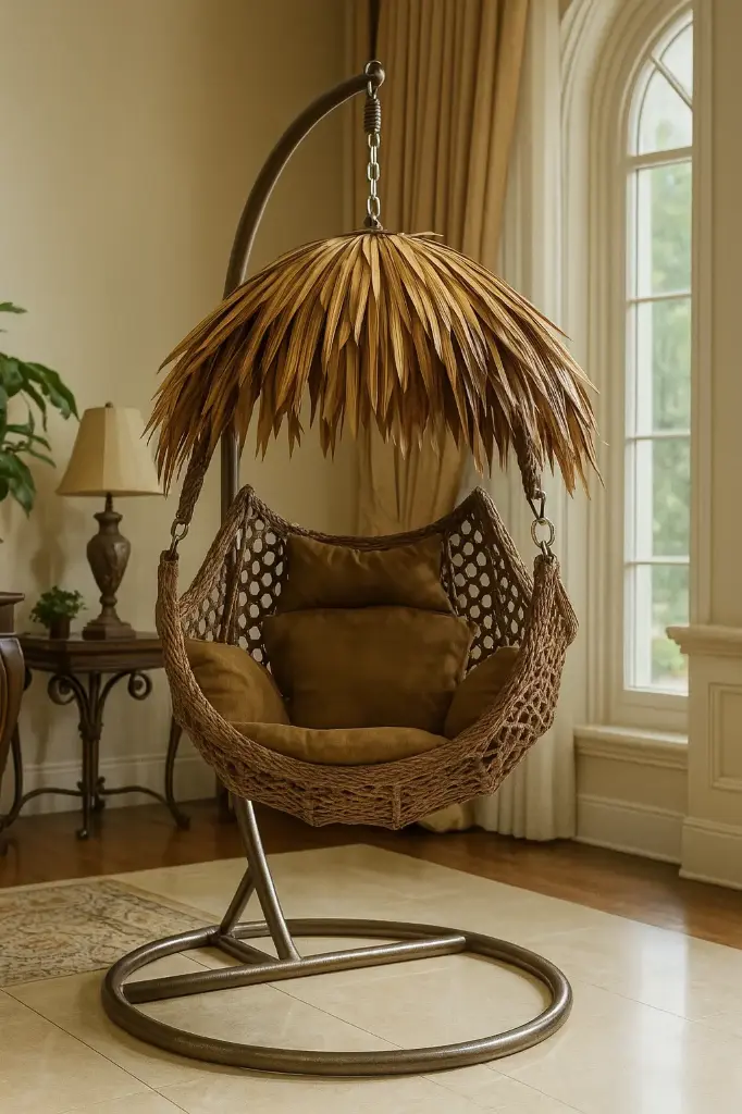 #68 Brown Hanging Chair