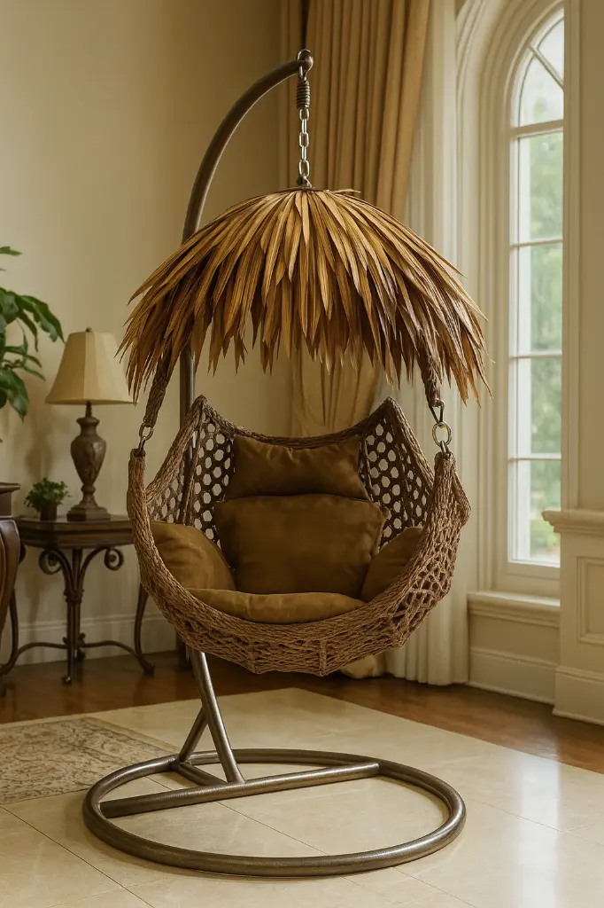 #68 Brown Hanging Chair