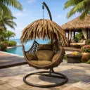 #68 Brown Hanging Chair