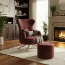 Rotating Chair With Ottamen