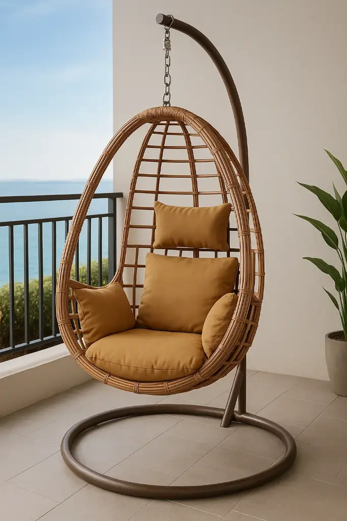 #45 Brown Hanging Chair