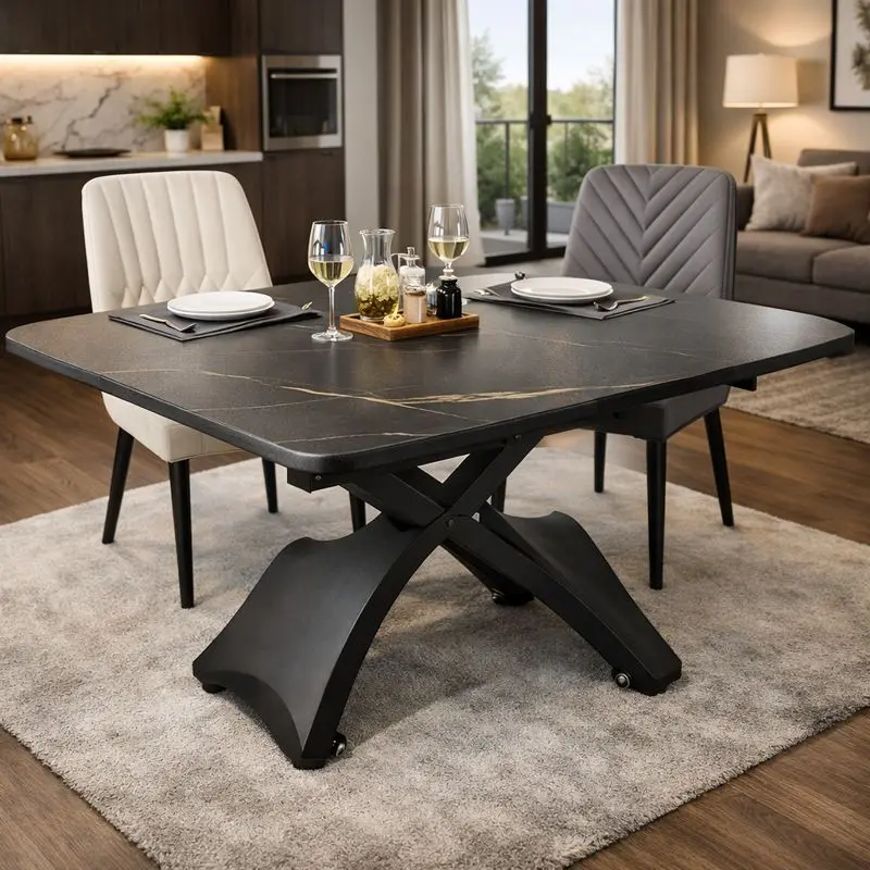 Adjustable Lift Dining Table – 140×80 cm