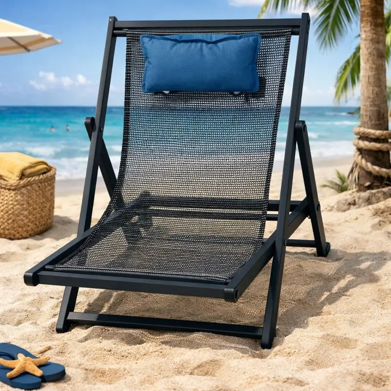 Beach Roling Chairs (Black)