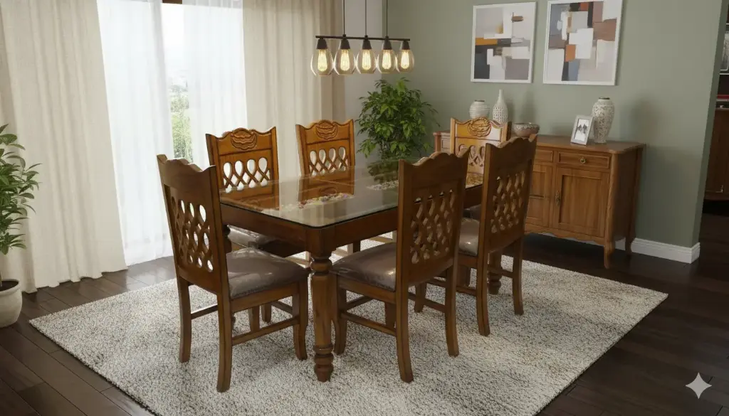 Trendy Dining (4-Seater, Glass)