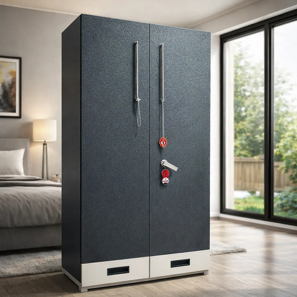 టూ డోర్/టూ డ్రాయర్ వార్డ్‌రోబ్ (Two Door/Two Drawer Wardrobe)