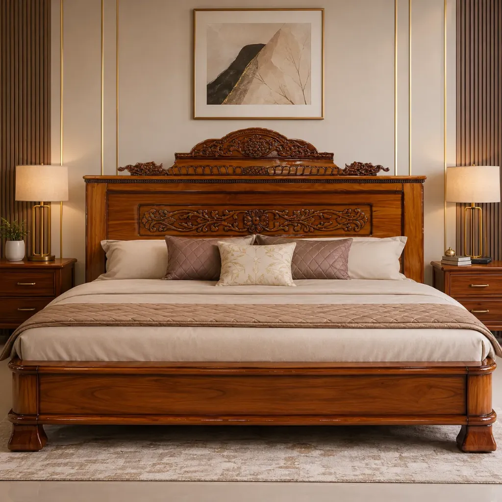 Klassic Teakwood Cot (QUEEN, NO STORAGE)