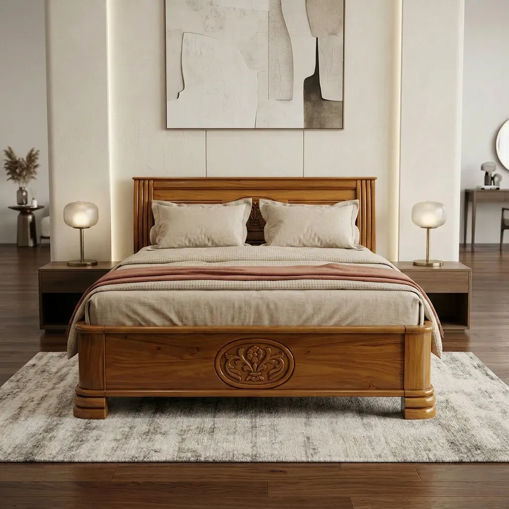 Klassic Teakwood Cot (QUEEN, NO STORAGE)