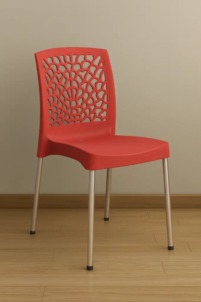 Nilkamal Novella 19 Armless Plastic Chairs (Red)