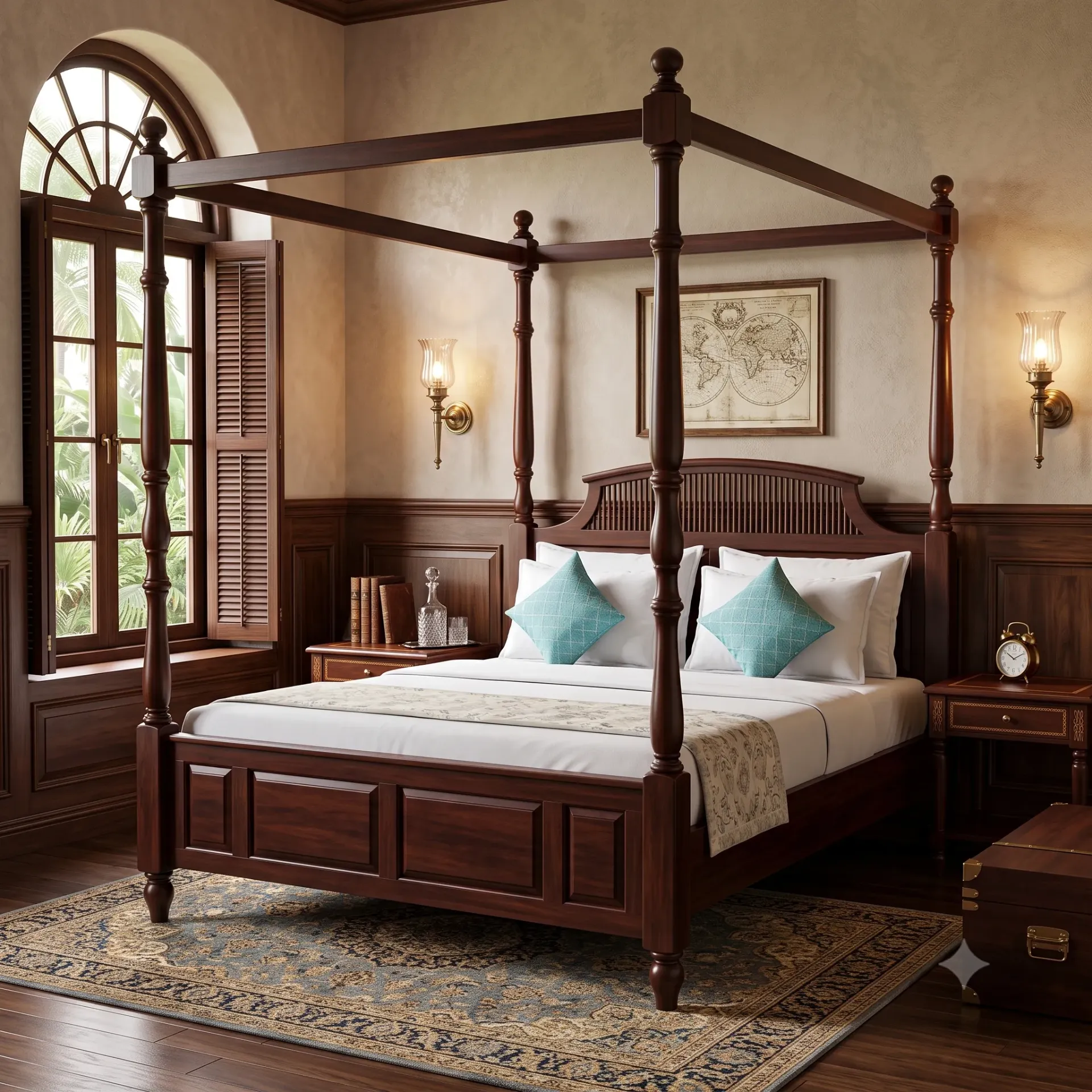 Classic Poster Wooden Cot