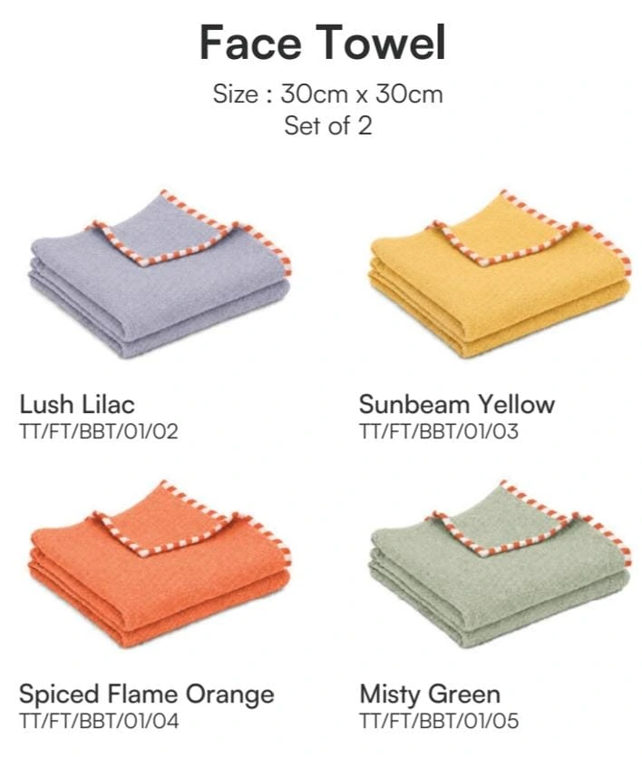 Bamboo Bliss Terry Face Towel (Misty Green)