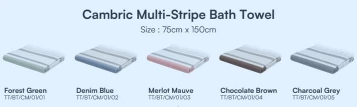 Cambric Multi-stripe Bath Towel