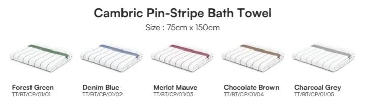 Cambric Pin-Stripe Bath Towel