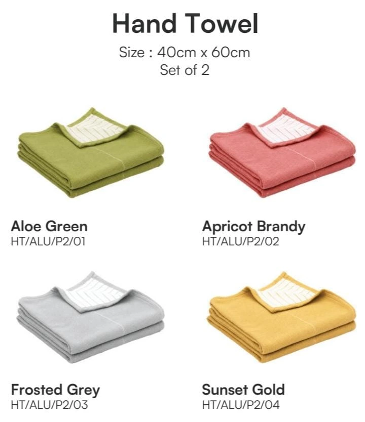 Aloevera Double Cloth Hand Towel (Sunset Gold)