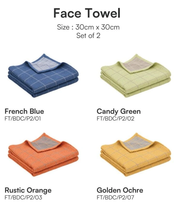 Banana Double Cloth Face Towel (French Blue)