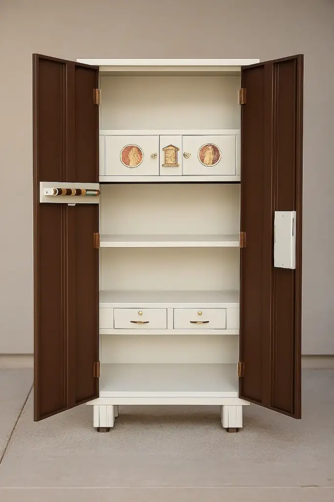 E1-DL-DB Double Locker Box Drawer (Brown)
