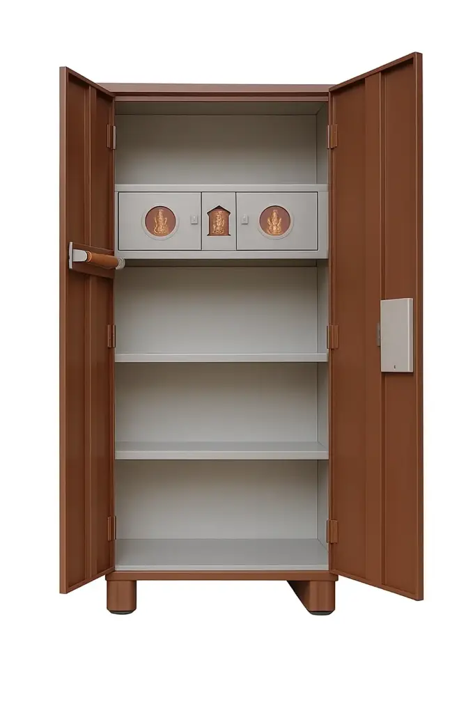 E1-DL Double Locker - Box Draws (Brown)