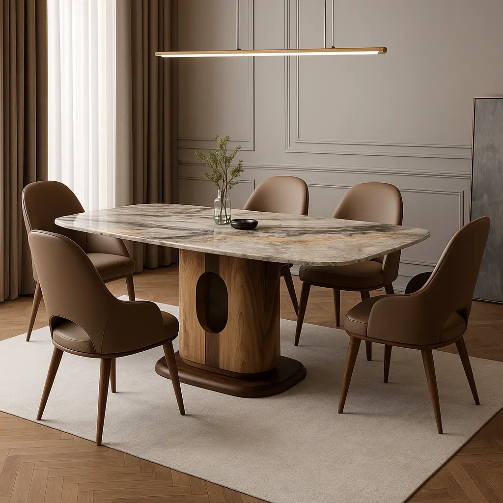 LuxeStone Dining Set