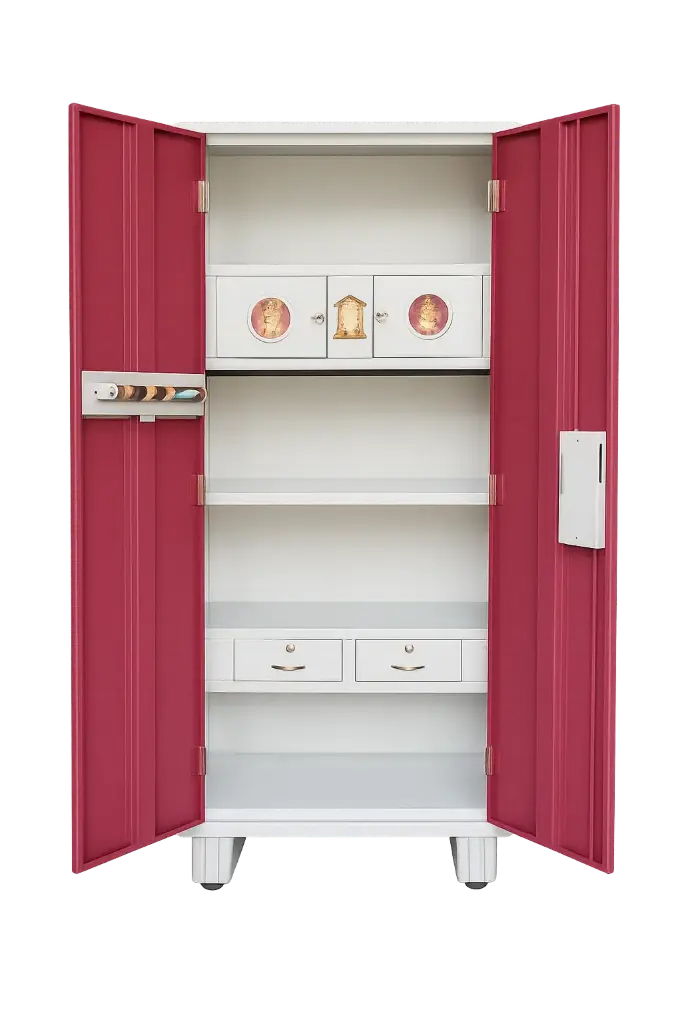 E1-DL-BD డబుల్ లాకర్ - బాక్స్ డ్రాస్ (E1-DL-BD Double Locker - Box Draws) (బ్రౌన్)