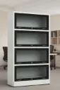 E5-4DB 4-Door Glass Book Shelf