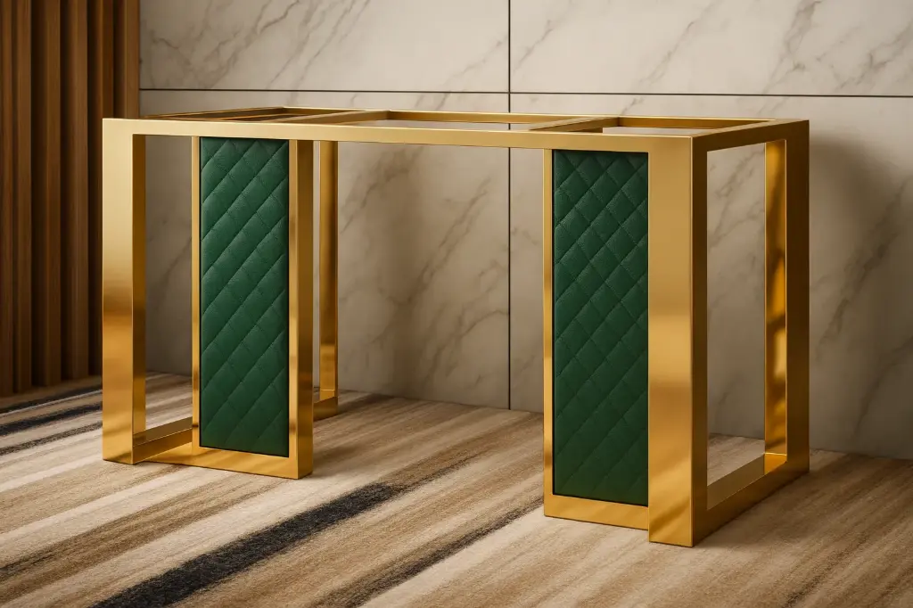 120 – PVD Dining & Center Table Set (Dining PVD G/RG)