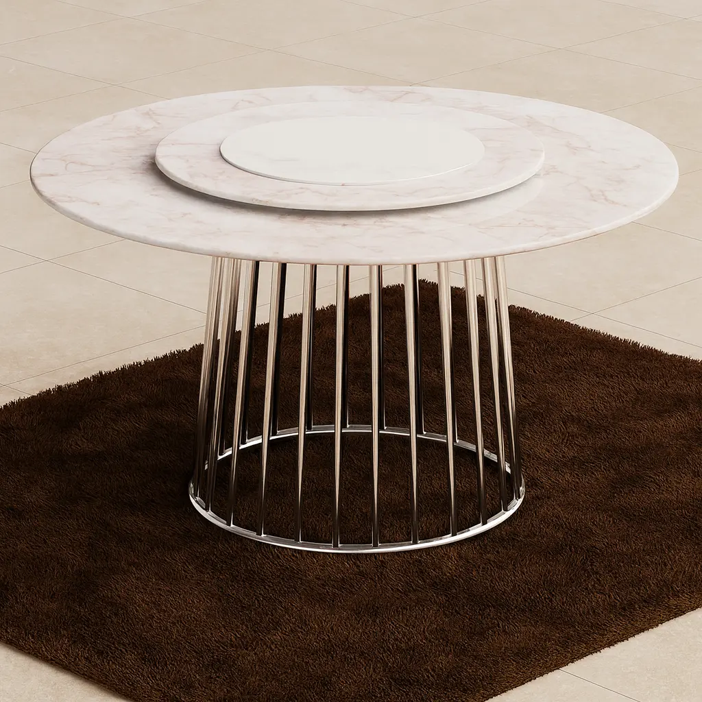 121 – PVD డైనింగ్ టేబుల్ సెట్ (121 – PVD Dining Table Set) (డైనింగ్ PVD G/RG)