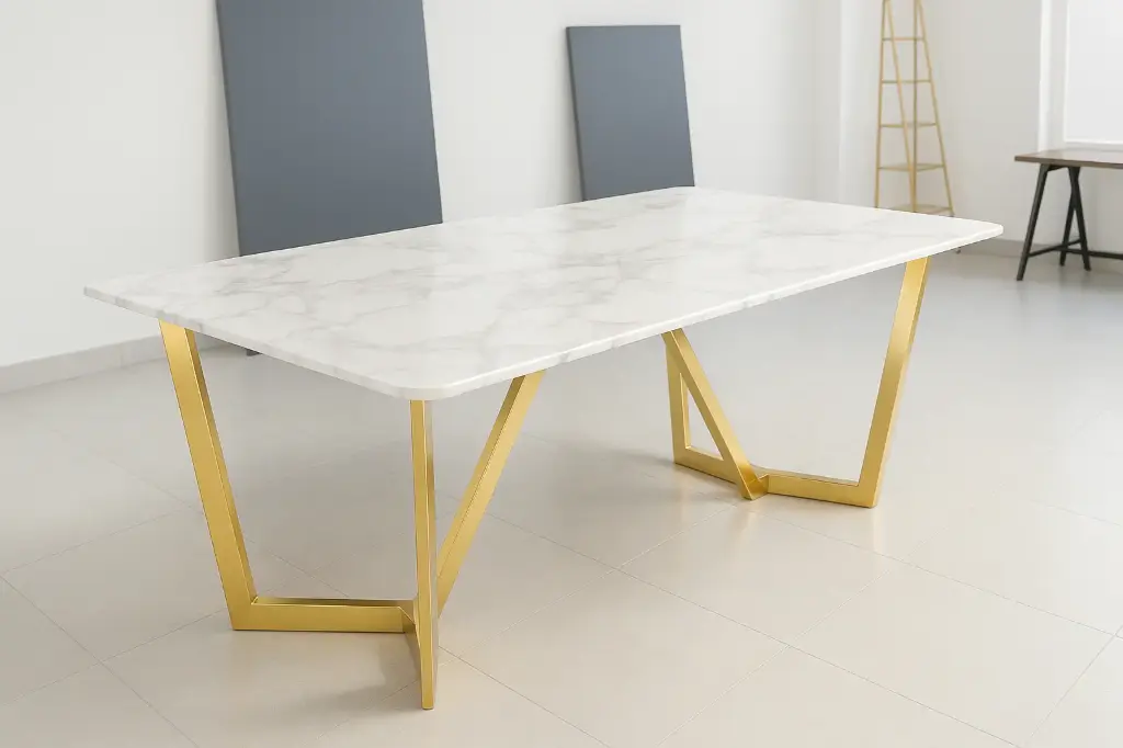 134 – PVD Dining, Center & Corner Table Set (Dining PVD G/RG)