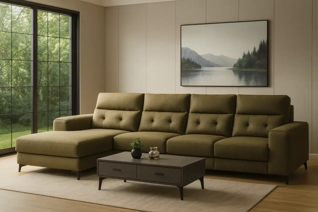 #210 Mushi Sofa Foshan (3-seater + chaise / 2.4 meters, with one electric)