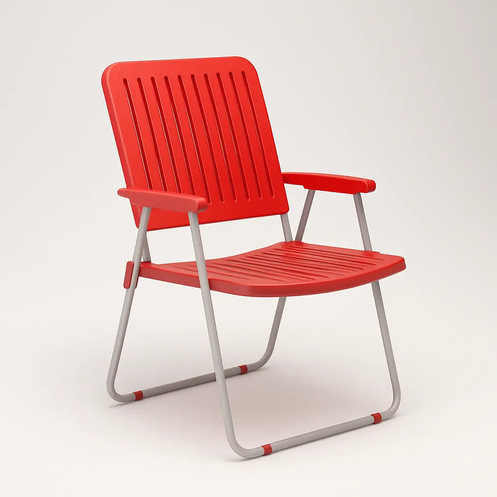 Nilkamal Guest Plastic Folding Chair (Red)