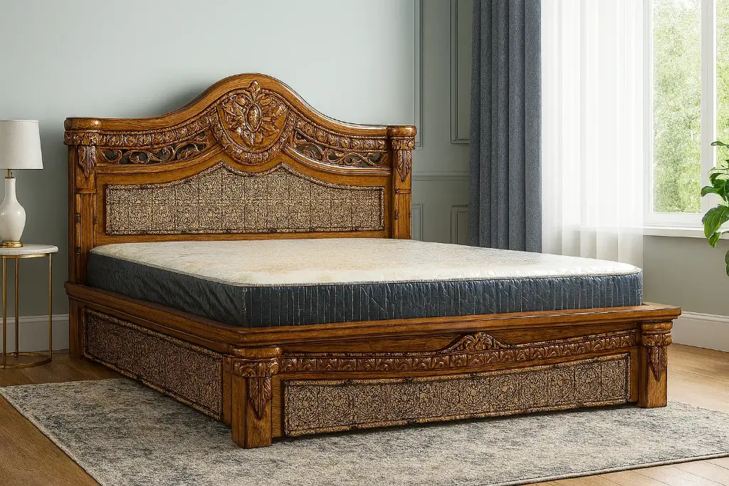 Kaju Teakwood  (QUEEN, NO STORAGE)