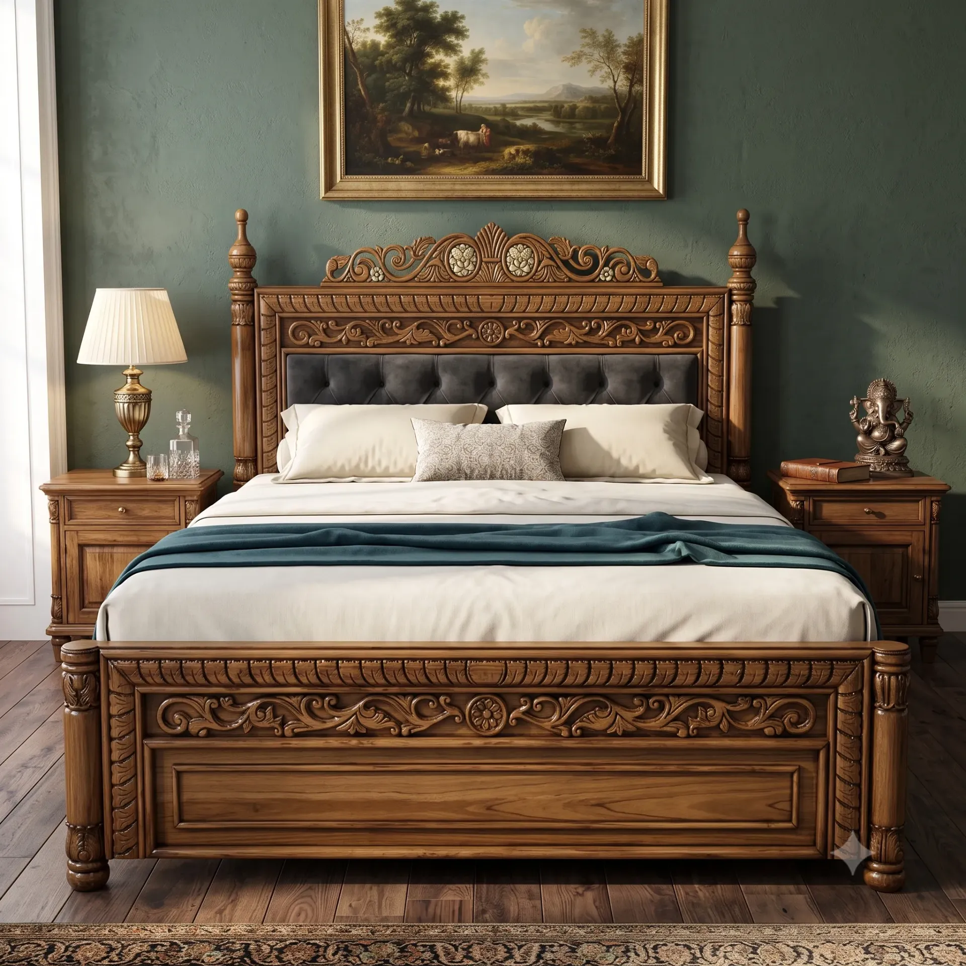 Antique Cushion Cot