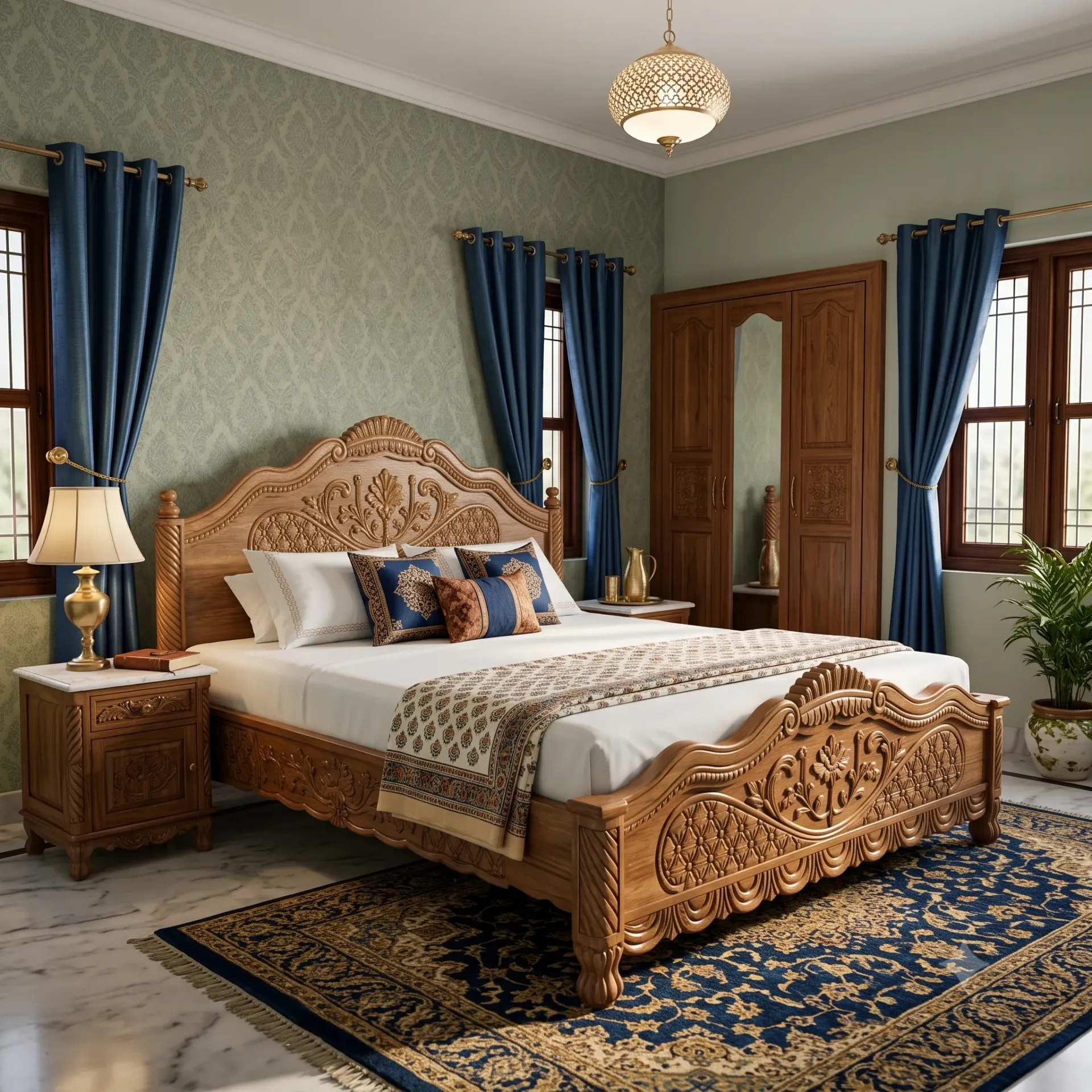 Thadu Teakwood Model Cot