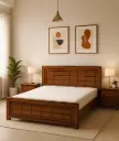 Plain Wooden Cot