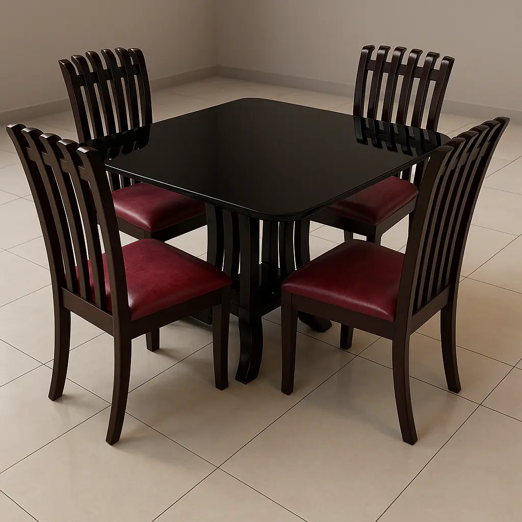 Finger Model Dining Set (4 SEATER RECTANGLE)