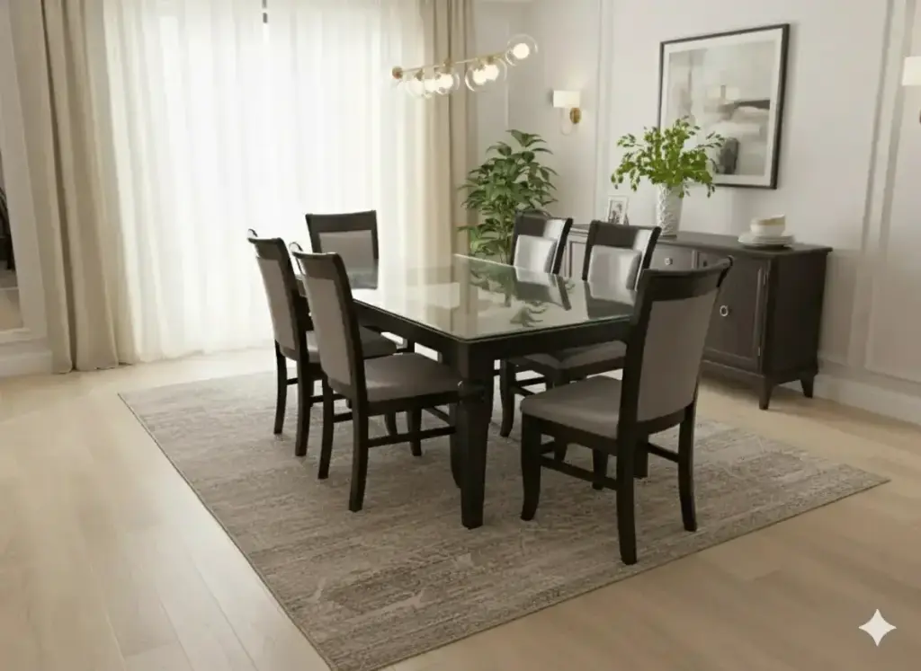 Italian Dining (4-Seater, Glass Top)