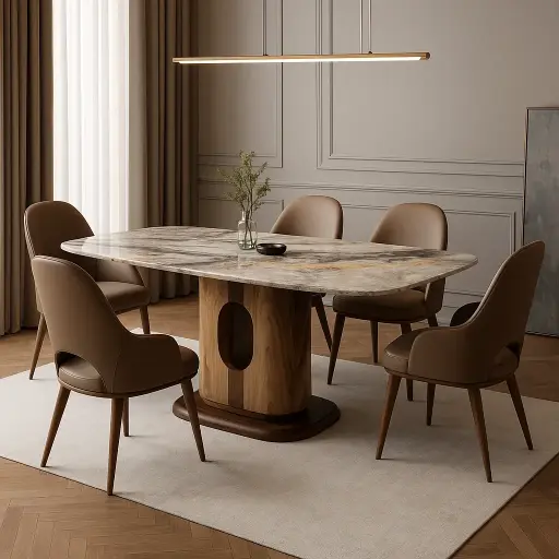 LuxeStone Dining Set