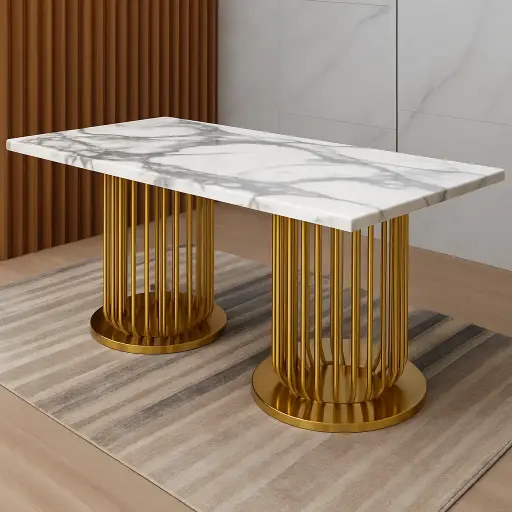 136 – PVD Dining, Center & Corner Table Set