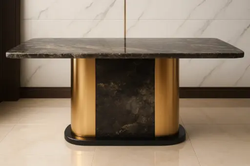 146 – PVD Dining & Center Table Set Without Marble