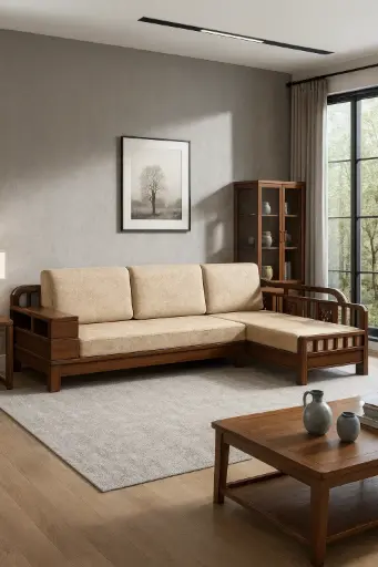 Marvin Teak Wood Lounger