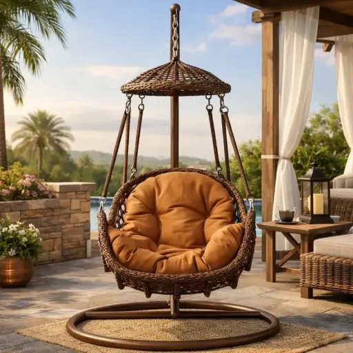 #30 Brown Hanging Chair